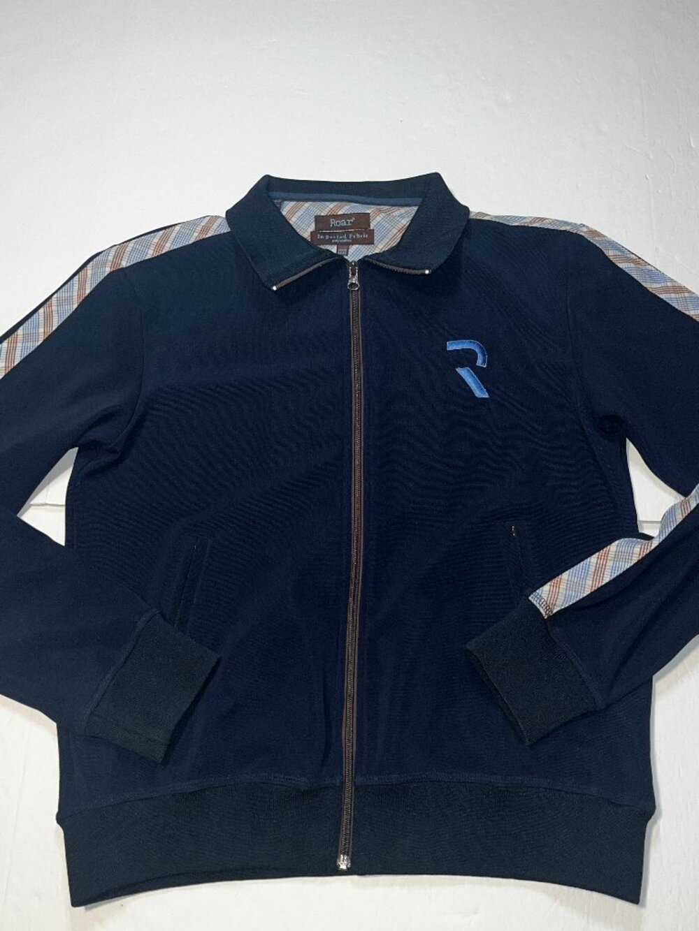 Roar imported fabric men's full zip jacket size medium
